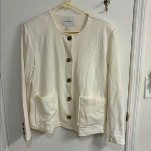 NWOT Banana Republic Off-White Textured sweater in Sz L